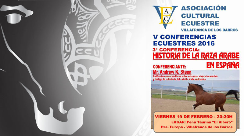 conferencia sobre el caballo arabe en Badajoz